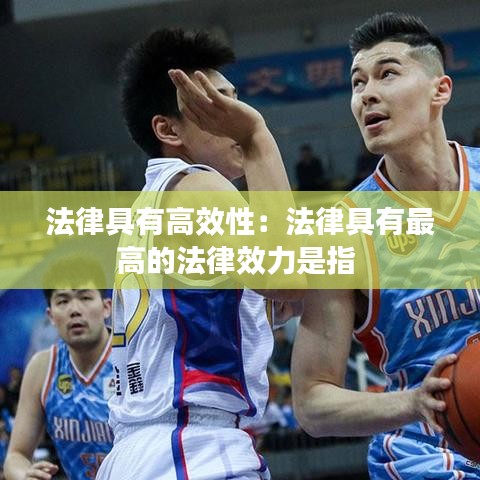 法律具有高效性：法律具有最高的法律效力是指 