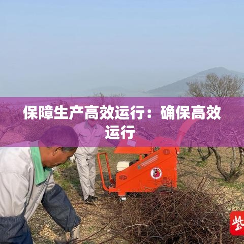 保障生產(chǎn)高效運(yùn)行：確保高效運(yùn)行 
