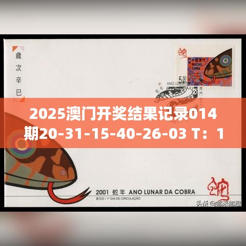 2025澳門開獎結(jié)果記錄014期20-31-15-40-26-03 T：15｜廣泛的關(guān)注解釋落實(shí)