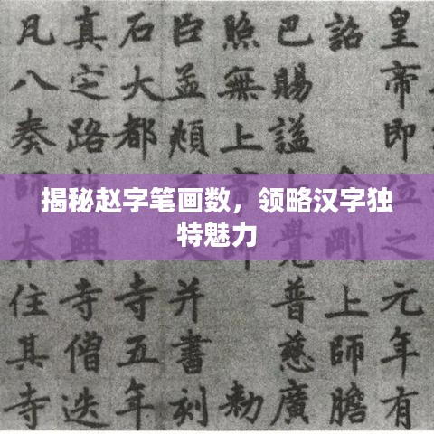 揭秘趙字筆畫數(shù)，領(lǐng)略漢字獨(dú)特魅力