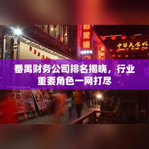 番禺財務(wù)公司排名揭曉，行業(yè)重要角色一網(wǎng)打盡
