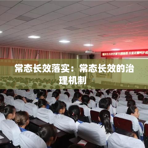 常態(tài)長效落實：常態(tài)長效的治理機制 