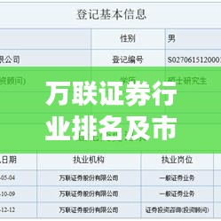 萬聯(lián)證券行業(yè)排名及市場表現(xiàn)解析，深度探討市場表現(xiàn)與競爭力評估