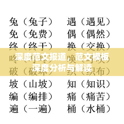 深度范文報道，范文模板深度分析與解讀