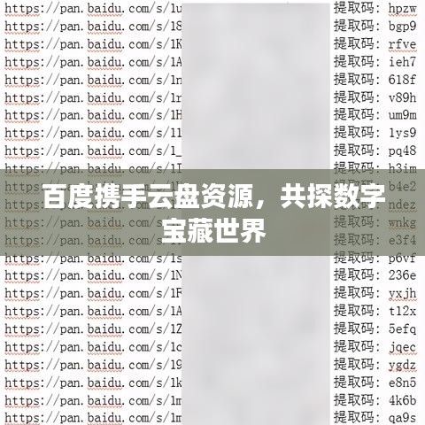 百度攜手云盤資源，共探數(shù)字寶藏世界