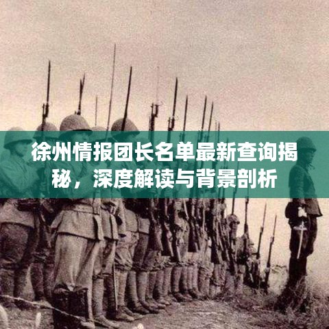 徐州情報團長名單最新查詢揭秘，深度解讀與背景剖析