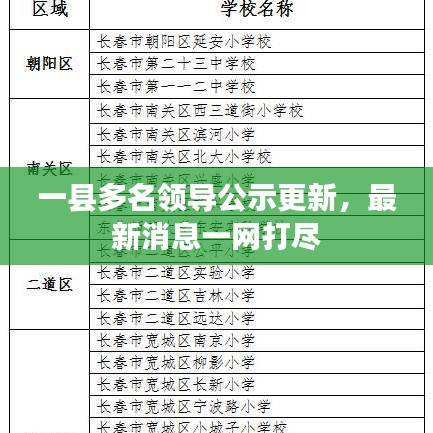 一縣多名領導公示更新，最新消息一網(wǎng)打盡