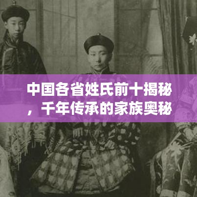 中國各省姓氏前十揭秘，千年傳承的家族奧秘探索