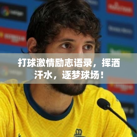 打球激情勵(lì)志語(yǔ)錄，揮灑汗水，逐夢(mèng)球場(chǎng)！